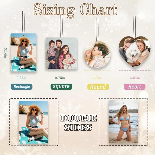 Miniatura 3 de Ambientador personalizado para automóvil, ambientadores personalizados con aroma de doble cara, ambientadores de olores personalizados con imagen