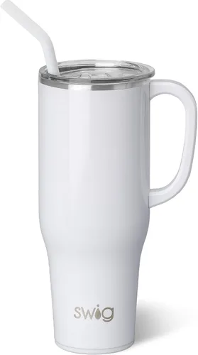 Miniatura 8 de Swig Life Mega Taza de 30 oz, Vaso de 30 oz con Asa y Pajita, Compatible con Portavasos, Apto para Lavavajillas, Vaso Aislado Extra Grande, Botella
