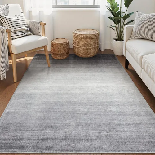 Miniatura 10 de Wonnitar Alfombra rosa lavable de 2 x 6 pies, moderna alfombra de pasillo de baño en degradé, contemporáneo, antideslizante, alfombra degradada