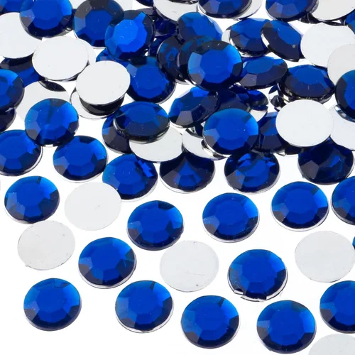Miniatura 22 de John Bead 400 piezas de diamantes de imitación redondos acrílicos de 0.472 in (SS50), color verde, acrílico con parte trasera plana para hacer