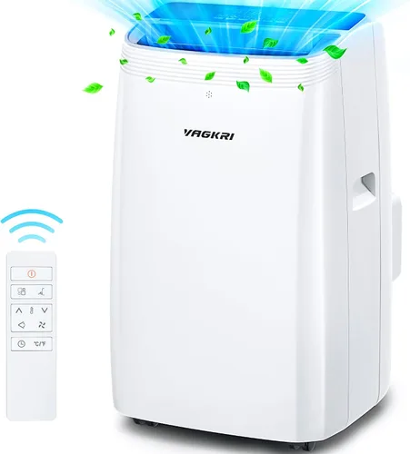 Miniatura 9 de VAGKRI Aire acondicionado portátil de 12,000 BTU, CA 3 en 1 con ventilador y deshumidificador, enfría hasta 450 pies cuadrados, unidad de CA de bajo