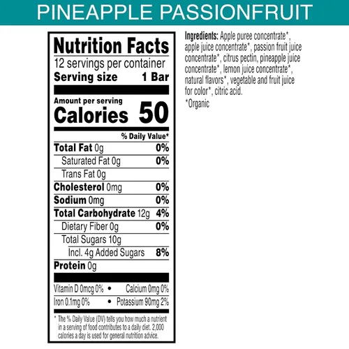 Miniatura 2 de Pure Organic Barras de frutas en capas, sin gluten, aperitivos de frutas veganas, fruta de la pasión de piña (2 cajas, 24 barras)
