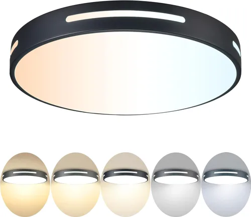 Miniatura 22 de Paquete de 3 lámparas de techo de montaje empotrado doradas LED, lámpara de techo de 24W para dormitorio, montaje en techo regulable, lámpara