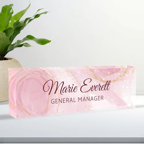 Miniatura 26 de Placa de Nombre Personalizada para Escritorio, Placa de Nombre de Escritorio Personalizada, Placa de Nombre Acrílica Personalizada para Oficina