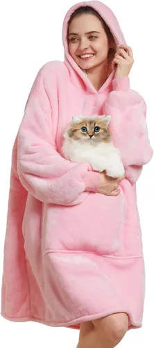 Miniatura 20 de Aemilas Wearable Blanket Hoodie - Warm Sherpa Blanket Sweatshirt as Gifts for Adult Women Mom Men, One Size Fits All