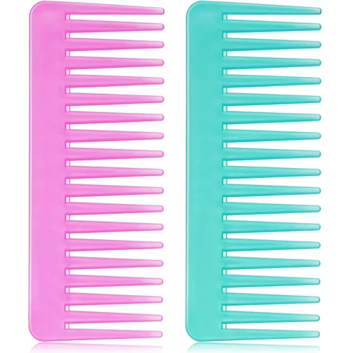 Miniatura 15 de Patelai Peine de Dientes Anchos Peine Grande Desenredante de Cabello para Cabello Rizado, Húmedo y Seco, Accesorios Desenredantes Sin Mango