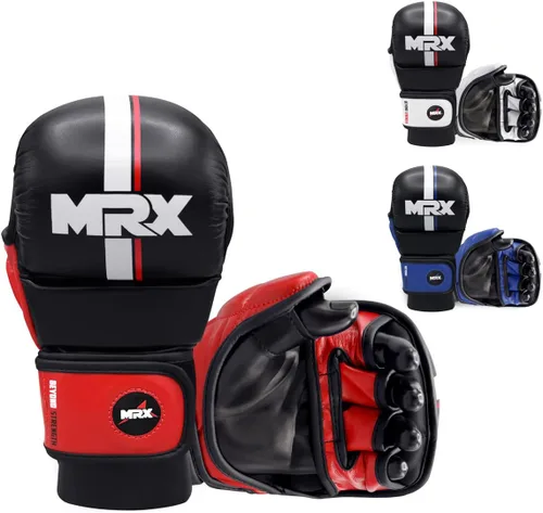 Miniatura 8 de MMA Sparring Pro - Guantes con palma ventilada abierta, guantes de artes marciales adecuados para hombres y mujeres, lucha contra jaula de kara