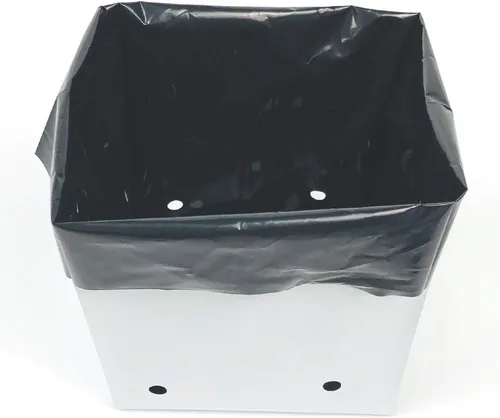 Miniatura 12 de HORTIPOTS Bolsas de cultivo de plástico blanco y negro de 0.5 galones (paquete de 100)
