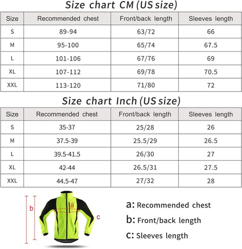 Miniatura 7 de Chaqueta térmica para ciclismo (tejido Softshell, resistente al viento, impermeable, 15K) de ARSUXEO
