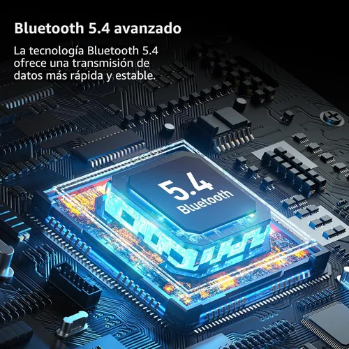 Miniatura 9 de TOZO HA1 Auriculares Bluetooth 5.4 Over Ear, 70H de Reproducción con Micrófono, Auriculares Inalámbricos Plegables, Sonido Estéreo de Graves