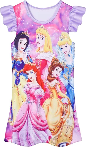 MACCHO Girls Princess Fantasy Dress Toddler Flutter Sleeve Casual Clothes Daily Home Wear