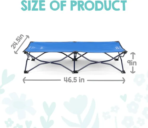 Miniatura 2 de Regalo My Cot® Cama portátil para niños pequeños, azul real, 48 x 24 x 9 pulgadas (paquete de 1)