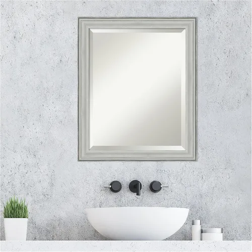 Miniatura 6 de Amanti Art Espejo de baño de madera, espejo de pared plateado Bel Volto para usar como espejo de tocador de baño sobre el fregadero