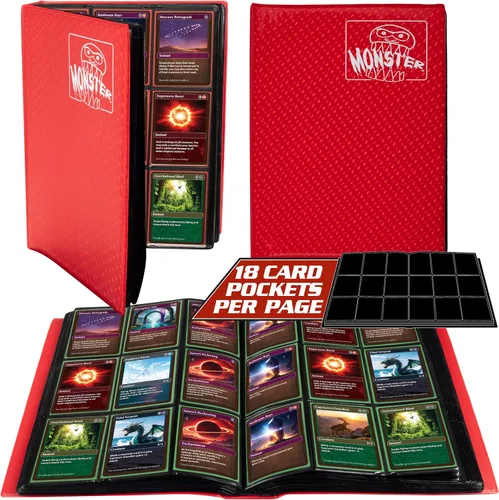 Miniatura 7 de Monster Mega XL - Álbum de tarjetas coleccionables de 9 bolsillos, dos veces más grueso que la carpeta original de Monster con 40 páginas, capacidad