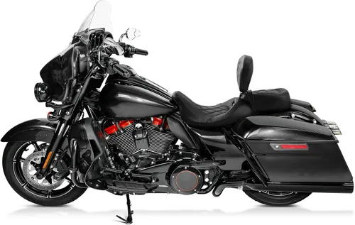 Miniatura 9 de TCT-MOTORPARTS Driver Rider - Almohadilla de respaldo para Harley Touring 2009-2023 Road King Street Road Electra Glide Ultra Black Stitching