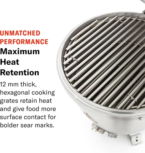 Miniatura 5 de Blaze Parrilla Kamado de aluminio fundido de 20 pulgadas Cuerpo de aluminio fundido de 1 ″ de servicio pesado Rejillas hexagonales de acero