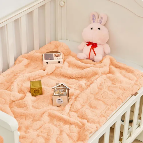 Miniatura 3 de Yurhap Manta de forro polar para bebé, a cuadros, ultra suave y acogedora para niñas y niños, manta mullida para bebés recién nacidos, regalos
