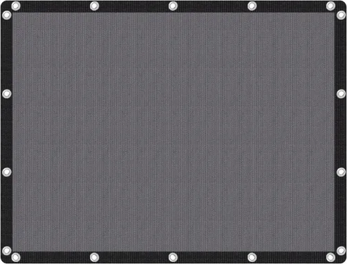 VICLLAX - Toldo de tela con ojales, pantalla de privacidad para el patio, jardín o pérgola, cubierta de 6 x 8 pies, gris