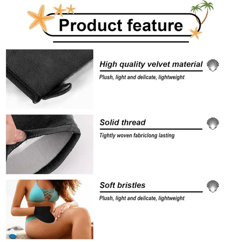 Miniatura 6 de Kit de 4 aplicadores de manopla autobronceadora, guante autobronceador, aplicador de espalda autobronceadora, mini manopla para endurecer la cara