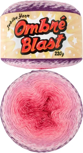 Miniatura 46 de JubileeYarn Hilo Ombré Blast - 220g/pastel Algodón Peso Bebé - Cripta de Hielo - 1 Pastel 119 Cripta de hielo