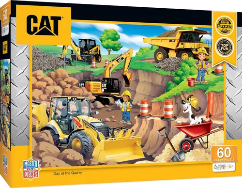 MasterPieces Rompecabezas de 60 piezas para niños, día del gato en la cantera, 14 x 19 pulgadas