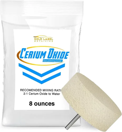 Miniatura 9 de Polvo de Reparación de Vidrio con Óxido de Cerio de Grado Óptico 16oz Reparación de Ventanas y Parabrisas de Vidrio Grado Óptico, para uso