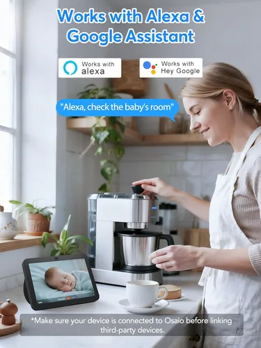 Miniatura 7 de Cámara de seguridad interior Elelink 2K 3MP, detección de movimiento y sonido, alertas en tiempo real, audio bidireccional, funciona con Alexa