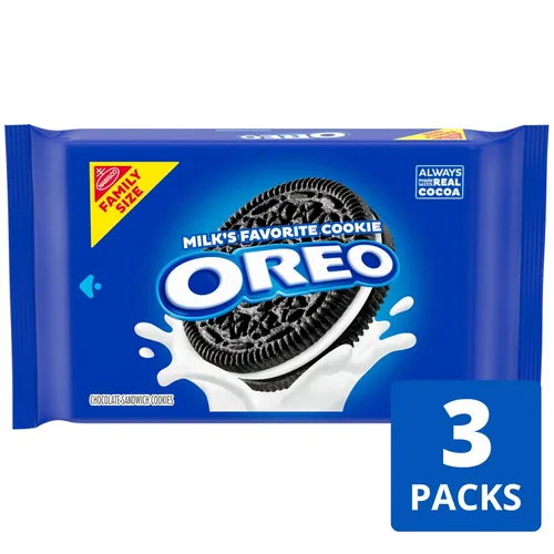 Miniatura 3 de OREO Galletas sándwich de chocolate, tamaño familiar, 3 paquetes