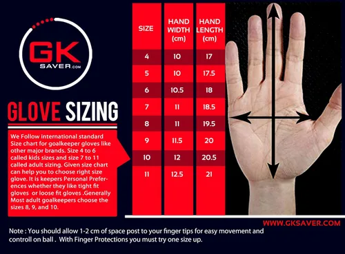 Miniatura 8 de GK Saver Guantes de portero de fútbol Modesty Guantes de portero profesionales, talla 6 a 11, guantes salvadores extraíbles