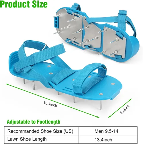 Miniatura 2 de Zapatos aireadores de césped para césped, zapatos aireadores de césped premontados para césped, herramienta aireadora de suelo para aireación