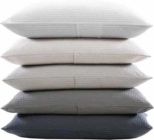 Miniatura 11 de Vera Wang - Juego de funda de edredón tamaño Queen, ropa de cama de algodón suave con fundas de almohada a juego, cierre de botón y lazos interiores