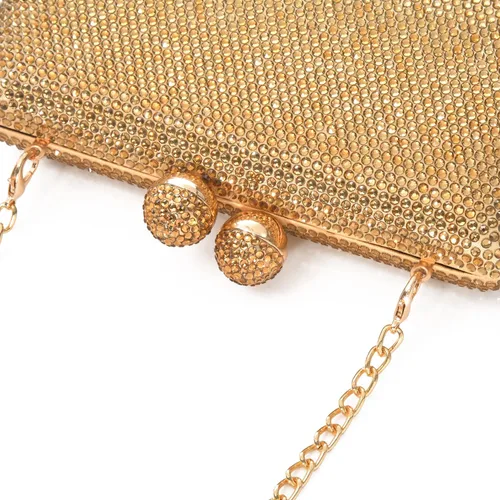 Miniatura 5 de Bolso de noche con diamantes de imitación completos para mujer, dije de cumpleaños, compromiso, boda, fiesta