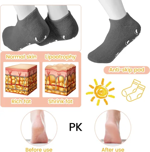 Miniatura 4 de JaGely 6 pares de calcetines hidratantes, calcetines de gel suave para pies secos y agrietados, pieles forradas de gel para el cuidado de los pies