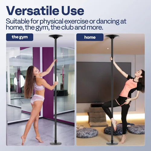 Miniatura 2 de VIVOHOME Caño Profesional para Baile Giratorio, Caño de Baile Portátil de 45 mm para Ejercicio en Casa