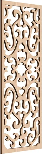 Miniatura 166 de Smithfield Paneles de pared decorativos de madera con calado, 13 3/8 pulgadas de ancho x 34 3/8 pulgadas de alto x 3/8 de alto, roble rojo rojo
