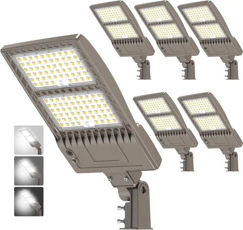 Miniatura 8 de Luz LED de Poste para Estacionamiento de 480V 320W con Montaje de Ajuste Deslizante, Luces LED Tipo Caja UL DLC Certificadas 44800LM 5000K Luces