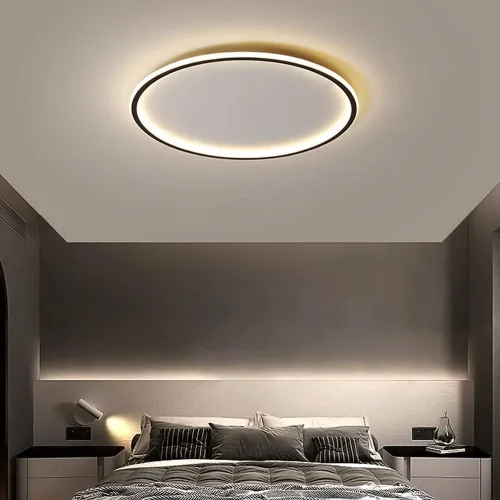 Miniatura 14 de Lámpara de techo LED regulable de montaje empotrado, lámpara de techo empotrada redonda moderna de 12 pulgadas con ajuste de aplicación, lámpara