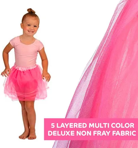 Miniatura 3 de Kangaroo 5 faldas de tul con tutú de princesa de hadas para niñas, perfectas para disfraz de baile de Navidad, fiesta de cumpleaños, conjunto