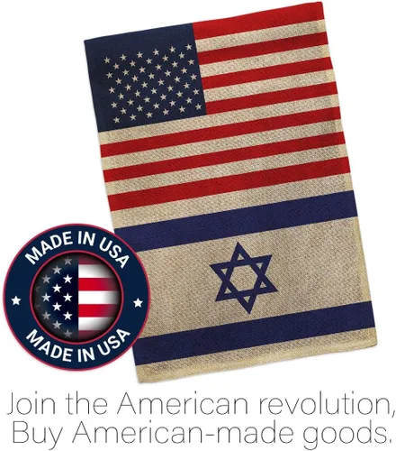 Miniatura 5 de Americana Home & Garden Bandera israelí de Israel de Estados Unidos para exteriores, paquete de pancartas para jardín, pared al aire libre, puerta