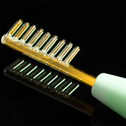 Miniatura 4 de Electrodo Wand Tubo de vidrio Color naranja Piezas de repuesto de mano para instrumentos de alta frecuencia Elitzia ETJX006AS (peine transparente)