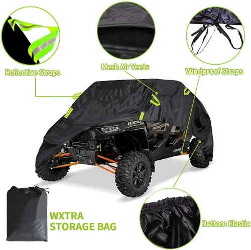 Miniatura 2 de UTV Cover for CFMoto UForce Crew 1995-2025, Side by Side UTV Cover All Weather Outdoor Storage Watertight with Reflective Strips Heavy Duty SXS