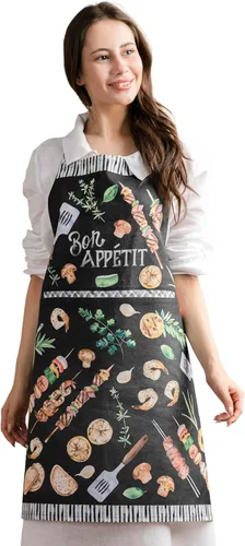 Miniatura 130 de Maison d' Hermine Delantal 100% de algodón para mujeres con bolsillo de cocina delantal de chef para hombres para cocinar primavera verano 001