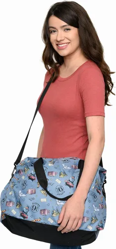 Miniatura 4 de Harry Potter Bolsa de lona de tren búho Hogwarts con estampado de búho para viajes Blanco apagado Bolsa de lona