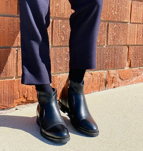 Miniatura 8 de CALTO Zapatos de elevación invisibles para hombre con aumento de altura Botas ligeras de cuero de primera calidad con cremallera 3.2 pulgadas más