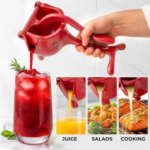 Miniatura 5 de Zulay - Exprimidor manual de frutas, exprimidor de jugos resistente con palanca desmontable y colador extraíble, prensa de frutas y exprimidor