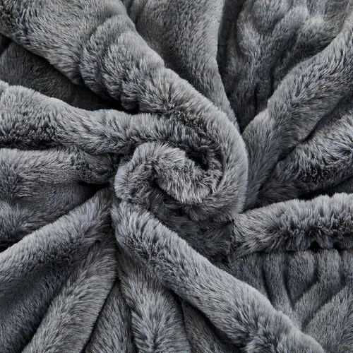 Miniatura 3 de LGYKUMEG Manta pesada de visón coreano de 10 libras, manta de forro polar de felpa cálida para invierno, sedosa suave y cálida, manta de cama Beige