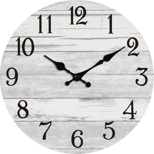 Miniatura 9 de KECYET Reloj de pared con pilas de 14 pulgadas para exteriores, estilo de playa grande, color azul, costero, retro, silencioso, sin tictac, Azul
