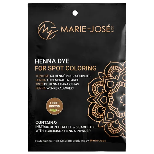 Miniatura 12 de Marie-José - Tinte de henna profesional para teñir manchas, cubre el cabello gris, retoque de raíz, bueno para 50 aplicaciones (juego de 5 colores)
