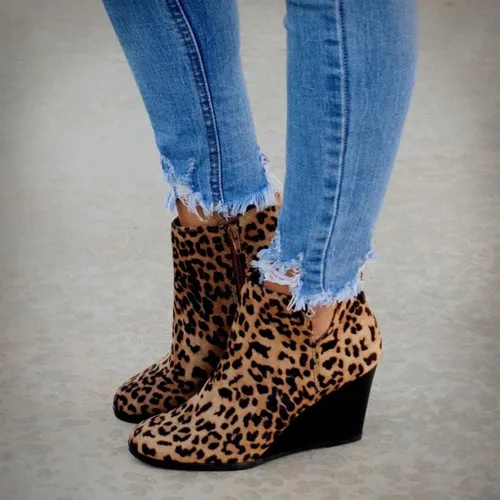 Miniatura 2 de Botas para mujer, botas de plataforma retro sin cordones con corte en V para mujer, botas de tobillo con punta puntiaguda, botas cortas casuales