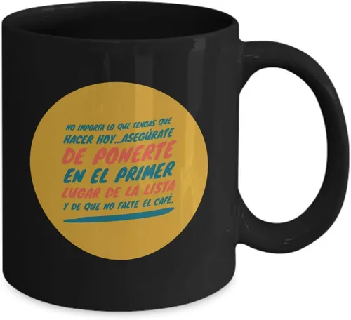 Miniatura 2 de Taza de Cafe Primer Vaso, taza de téa Mate Copa divertidas, tazas personalizadas, taza de café inspiradoras, taza con mensajes positivos., 11onza